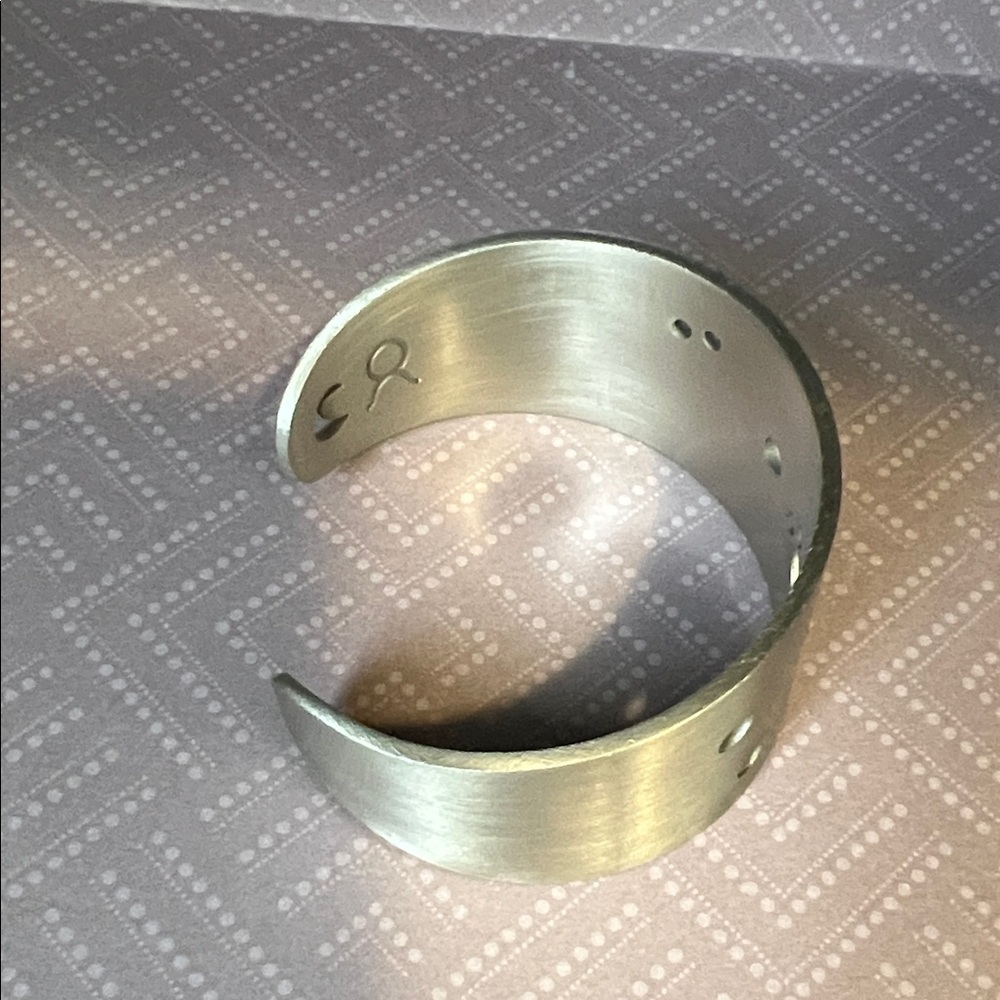 Scout Taurus Zodiac Cuff Bracelet with Taurus ♉️ Constellation Circular Cutouts - Picture 2 of 4